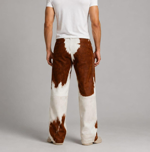 Pantalon de motard en cuir de vache véritable noir, vêtements de moto haut de gamme, vente en gros de pantalons pour hommes - Product Image 6