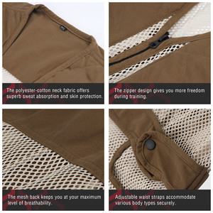 Custom Breathable Hunting Vest Multi Pocket Tactical <b>Shooting</b> Vest Lightweight Quilted Mesh Outdoor Hunting Jacket - Product Image 6