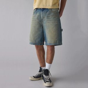 Novedad de Verano 2026: Shorts Casuales de Lona Vintage para Hombre, de Alta Calidad, Estilo Urbano, Lavados, Holgados y con Efecto Desgastado - Product Image 1