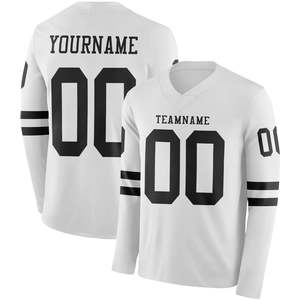 Camiseta de Fútbol para Hombre, Cuello en V, Manga Larga, Transpirable, Secado Rápido, Personalizable con Nombre del Equipo y Logotipo Frontal - Product Image 6