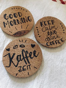 Customized Designing Coffee Coasters Set Centerpiece Display Impressive Cork Coasters & <b>Placemats</b> for All Type Glass Cup Display - Product Image 5