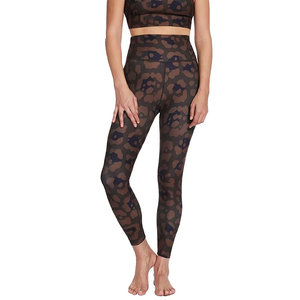 Leggings de Cintura Alta con Estampado de Leopardo para Mujer, Pantalones Transpirables Sin Costuras de Spandex y Poliéster con Protección UPF 50 - Product Image 1