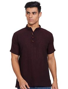 Kurta indien court en coton fait main pour les festivals et les tenues décontractées, Shalwar Kameez pour hommes, traditionnel, séchage rapide, matériaux recyclés - Product Image 6