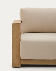 Minimalist Teak Sectional <b>Sofa</b> with Wide Armrests and Soft Cushions – Designed for Comfort in Modern Homes & Resorts - Product Image 4