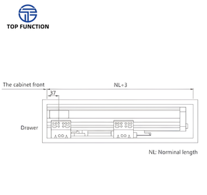 รางเลื่อนเหล็กแบบปิดนุ่มนวล AODELI ADL-13 ขนาด 116 มม. ดีไซน์ทันสมัย รับน้ำหนักได้ 31-50 กก. ความยาว 270-550 มม. สำหรับบ้าน สำนักงาน และห้องครัว - Product Image 6