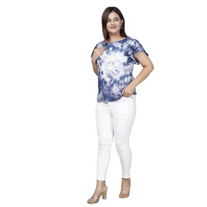 Robes imprimées tie-dye en rayonne coupe classique pour femmes, couleur bleue, style vintage du Rajasthan, prix de gros, en gros - Product Image 2