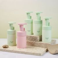 Flacon pompe en mousse plastique 150g rose menthe verte, contenant à pompe moussante pour nettoyant visage, fabricant d'usine au Vietnam, OEM ODM