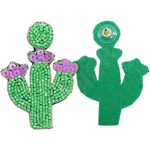 Pendientes bordados en forma de flor personalizados inspirados en la naturaleza, joyería Vintage tejida a mano ecológica, pendientes de moda para fiestas - Product Image 3