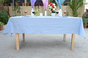 Durable <b>Square</b> Solid Table Cloth Washable Table Cover Eco Friendly Table Cloth Cotton At Bulk Price - Product Image 3