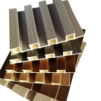 Revestimiento de Pared Acanalado de WPC Moderno, Impermeable, Ignífugo, Insonorizante, Resistente a la Intemperie, Ecológico, para Hogar, Comercio y Entretenimiento