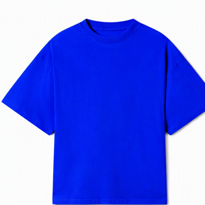 เสื้อยืดคอกลมแขนสั้นสีเขียวสำหรับผู้ชาย ทรงปกติ ผ้าเจอร์ซีย์คอตตอน ย้อมสีพื้น ผ้าถัก - Product Image 6