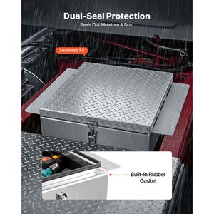 Cassetta Portautensili in Alluminio Resistente per Camion con Piastra Diamantata, Capacità 220 Libbre, Organizer per Stoccaggio, Cassetta Portautensili Robusta per Camion - Product Image 3