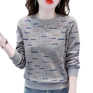 เสื้อสเวตเชิ้ตผู้หญิงสีชมพูพิมพ์ลาย คอกลม แขนยาว สไตล์ลำลอง แฟชั่นเกาหลี เสื้อท่อนบนสั่งทำขายส่ง ทรงหลวม - Product Image 4