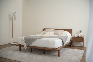 Cama de Plataforma de Madera Sólida Estilo Moderno de Mediados de Siglo con Cabecera, Tamaño Queen, Muebles para Dormitorio - Product Image 6