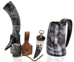 Corne à boire artisanale durable de style médiéval, idéale pour les cadeaux d'affaires - Product Image 1