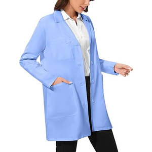 Bata de Laboratorio de Tela Resistente y Cómoda para Uso Diario, Acabado Suave, Diseño de Movimiento Fácil, Uniforme Médico Profesional para Hospital - Product Image 6