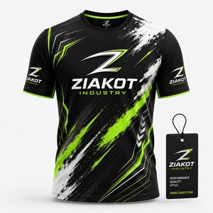 ZIAKOT industry New design Men's Custom Black Purple-White Performance <b>T</b>-<b>Shirt</b> - Product Image 6