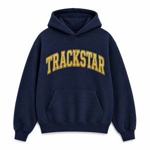 เสื้อฮู้ดดี้ Trackstar สำหรับผู้ชายและผู้หญิง สกรีนโลโก้ได้ ทรงโอเวอร์ไซส์ ไหล่ตก สไตล์สตรีทแวร์ เสื้อสเวตเชิ้ตสั่งทำไซส์ได้ ชุดกีฬา TS-HD-029 - Product Image 5
