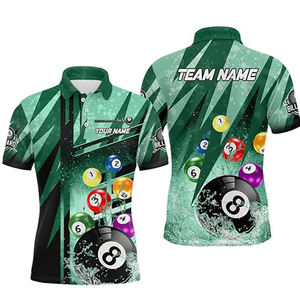 Maillots de billard et de snooker personnalisés pour hommes – Impression par sublimation, séchage rapide, respirants, grandes tailles, anti-rétrécissement - Product Image 1