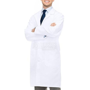 Blouse de laboratoire 100% coton pour homme, légère, durable, confortable, design ajusté, vêtements de travail protecteurs pour laboratoire, hôpital, clinique - Product Image 2