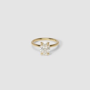 4 CT Certified Oval <b>Solitaire</b> Lab Grown Diamond Engagement <b>Ring</b> – 14K Solid Gold or <b>Silver</b> - Product Image 6