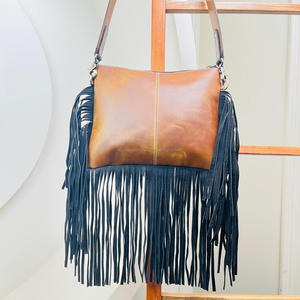 2025 Fashion <b>Tooled</b> <b>Leather</b> Western Cowgirl Fringe Crossbody Bag for Women's Hair on Cowhide <b>Leather</b> Floral Shoulder Handbags - Product Image 5