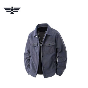 Último Modelo de Gabardina Casual de Pana para Hombre, con Botones, Diseño Sólido, Transpirable, Personalizada, Tejida, de Alta Calidad - Product Image 3