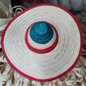 Sombrero Mexicano de Paja de Alta Calidad, Estilo Nuevo, Divertido para Fiestas, Colorido, Sombrero de Santa Claus Mexicano - Product Image 1