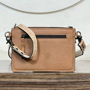 Handmade New Western Tooled <b>Leather</b> Cowhide Crossbody <b>Bag</b> for Women's Shoulder Purse Floral Luxury Latest Designer Sling Handbag - Product Image 5