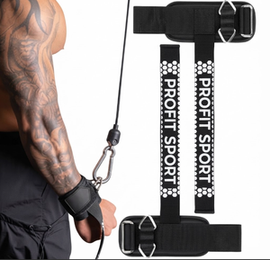 PROFIT SPORT Sangles de poignet réglables en néoprène antidérapantes pour la musculation, soutien unisexe pour l'entraînement en force à la salle de sport - Product Image 1