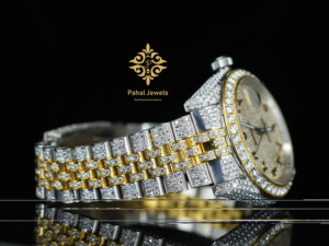 นาฬิกาเพชรหรู Pahal Jewels ตัวเรือนสแตนเลสทรงกลม 40 มม. แสดงวันที่แบบอนาล็อก แฟชั่นสำหรับทุกเพศ ใช้กลไกควอตซ์ - Product Image 4