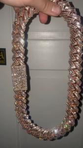 Nueva Cadena Cubana de Diamantes en Oro y Plata, Estilo Moderno, para Uso Casual, Clubes y Regalos, Disponible al Mejor Precio - Product Image 2