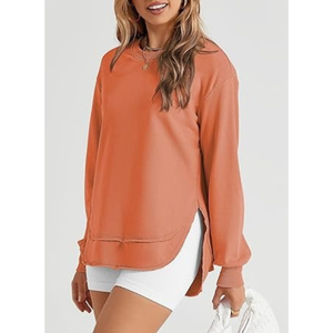 Sweat-shirt à col montant personnalisé avec impression de lettres pour femme, coupe oversize en polaire, décontracté pour l'hiver, nouvelle collection - Product Image 4