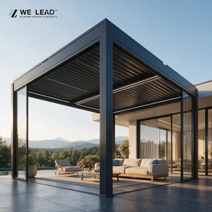 Pérgola Bioclimática de Aluminio para Jardín, Resistente a la Intemperie, con Sistema de Techo de Láminas Ajustables Motorizadas - Product Image 2