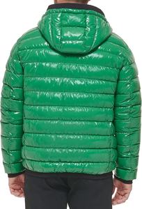 Y2K Style Hooded Puffer Jacket Winter Quilted Warm Regular <b>Bubble</b> <b>Coat</b> Streetwear Fashion Front Logo - Product Image 2