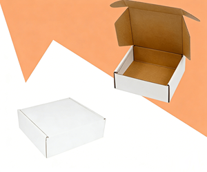 Échantillon <span class=keywords><strong>gratuit</strong></span>, <span class=keywords><strong>boîte</strong></span> en carton ondulé blanc personnalisée, <span class=keywords><strong>boîte</strong></span> carrée, emballage, cadeaux pour petites entreprises, artisanat, <span class=keywords><strong>boîte</strong></span> d'expédition, <span class=keywords><strong>boîte</strong></span> de courrier - Product Image 5
