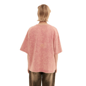 T-shirt décontracté pour femme en coton 100% avec imprimé strass, style streetwear, séchage rapide et respirant, effet délavé pour l'été - Product Image 2