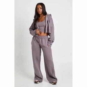 Pantalon de sport long en mélange coton-polyester doublé polaire en fibre de bambou, sur mesure, pour l'entraînement de danse des filles adultes - Product Image 4