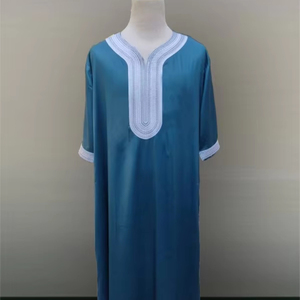 ชุดโทบแบบมุสลิม แขนยาว สไตล์ตุรกี ความยาวคลุมเท้า ชุดญุบบะแบบอาหรับ ระบายอากาศได้ดี แห้งเร็ว ดีไซน์ใหม่ สีสันหลากหลาย มีไซส์พลัส - Product Image 1