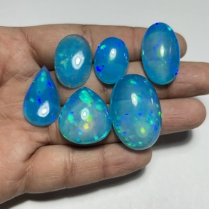 Ópalo Suelto Genuino Etíope Natural Azul/Pryba con Juego de Color y Formas Mixtas para Diseño de Joyería Artesanal - Product Image 5