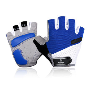 Leather Half <b>Finger</b> Racing Cycling Gloves Non-Slip Breathable Adjustable Wrist <b>Strap</b> Hot Sale Made in Pakistan - Product Image 1
