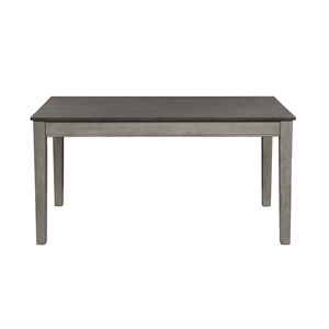 Juego de Comedor de 5 Piezas con Acabado Gris Claro, Estilo Rústico Casual, Muebles de Madera Contemporáneos, Incluye Mesa de Comedor con Cajones y 4 Sillas Laterales - Product Image 4