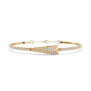 สร้อยข้อมือเพชรทรงลูกศร ZOTA JEWEL ทองคำชมพู 14K สำหรับผู้หญิง ดีไซน์หรูหรา ประดับเพชรทรงเหลี่ยมเจียระไนแบบ Channel Setting ได้รับการรับรองจาก IGI - Product Image 3