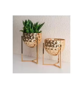 Nordic Style Metal Plant <b>Pot</b> with Stand Set Of Two Pcs for Elegant Interior Plant Display - Product Image 5