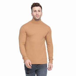 Suéter de Punto para Hombre, Cuello Alto, Manga Larga, Color Sólido, Estilo Casual para Otoño - Product Image 5