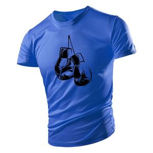 T-shirt de sport pour homme de haute qualité avec design de gants de boxe, logo personnalisé, maillot de sport pour homme - Product Image 2