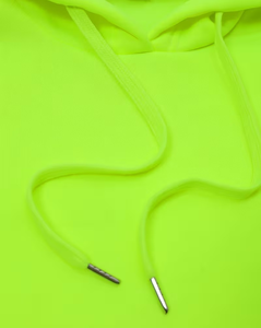 Women's Light Blue Eco-Friendly Fleece Hooded Sweatshirt Solid Color Polyester/Cotton Knitted Casual Pullover Front Pocket - Product Image 5