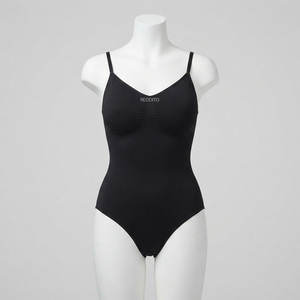 REDDITO Body gainant sans couture pour femme, maintien moyen, en jersey tricoté, Spandex et Coton, antibactérien, respirant, écologique - Product Image 1