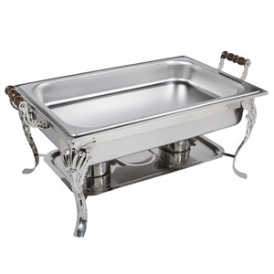 Plat de service rectangulaire moderne avec accent or rose, chauffe-plats pour traiteur, idéal pour mariage, prix usine, ensemble de chauffe-plats en acier inoxydable - Product Image 4