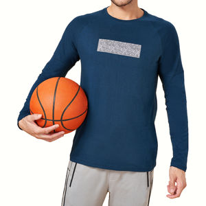 T-shirt à manches longues pour homme de haute qualité, polyester/coton, col rond, tissu en toile, respirant, décontracté, pour l'extérieur - Product Image 4